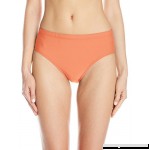 Athena Women's Mid Waist Swimsuit Bikini Bottom Orange B07DWCD8JZ